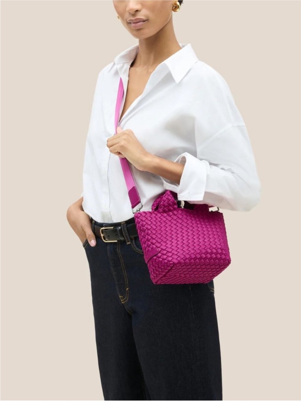 NWT NAGHEDI naghedi st. barths petit tote - rio in pink